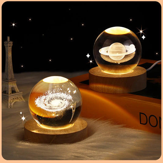3D Crystal Ball Night Light