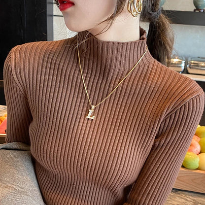 Ribbed Turtleneck Sweater