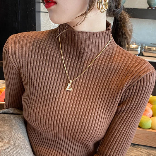 Ribbed Turtleneck Sweater