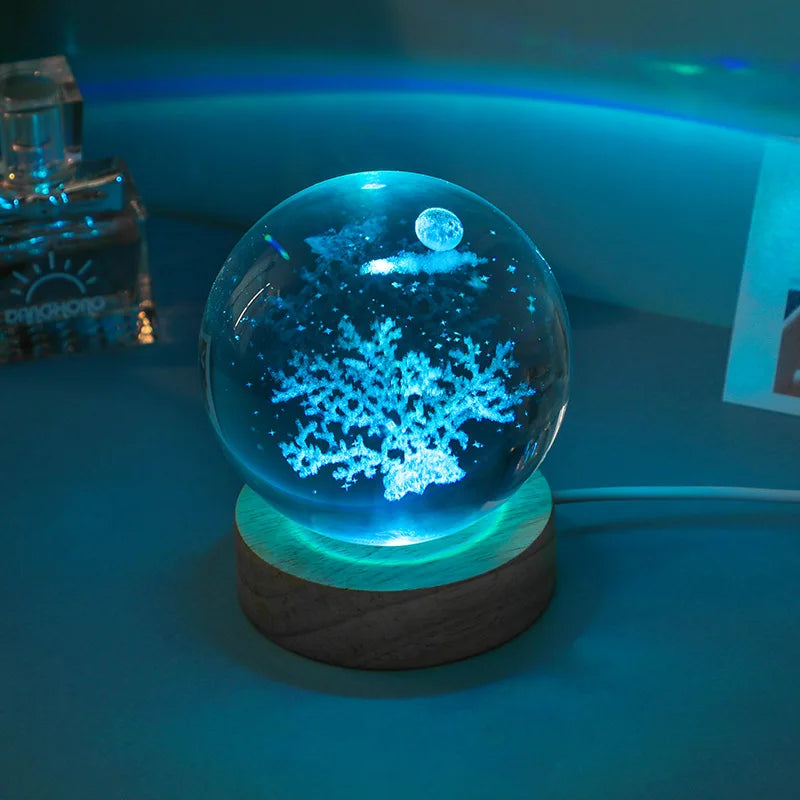 3D Crystal Ball Night Light