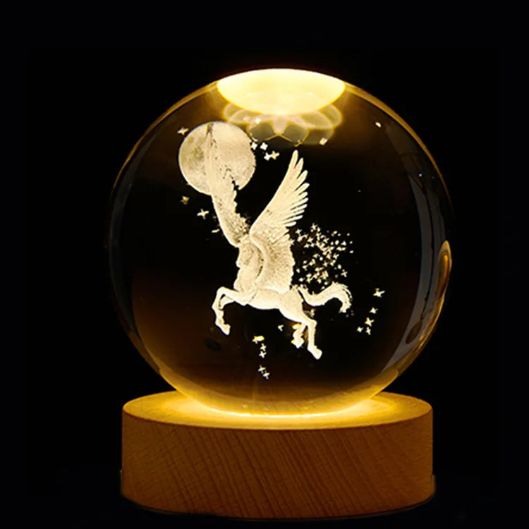 3D Crystal Ball Night Light