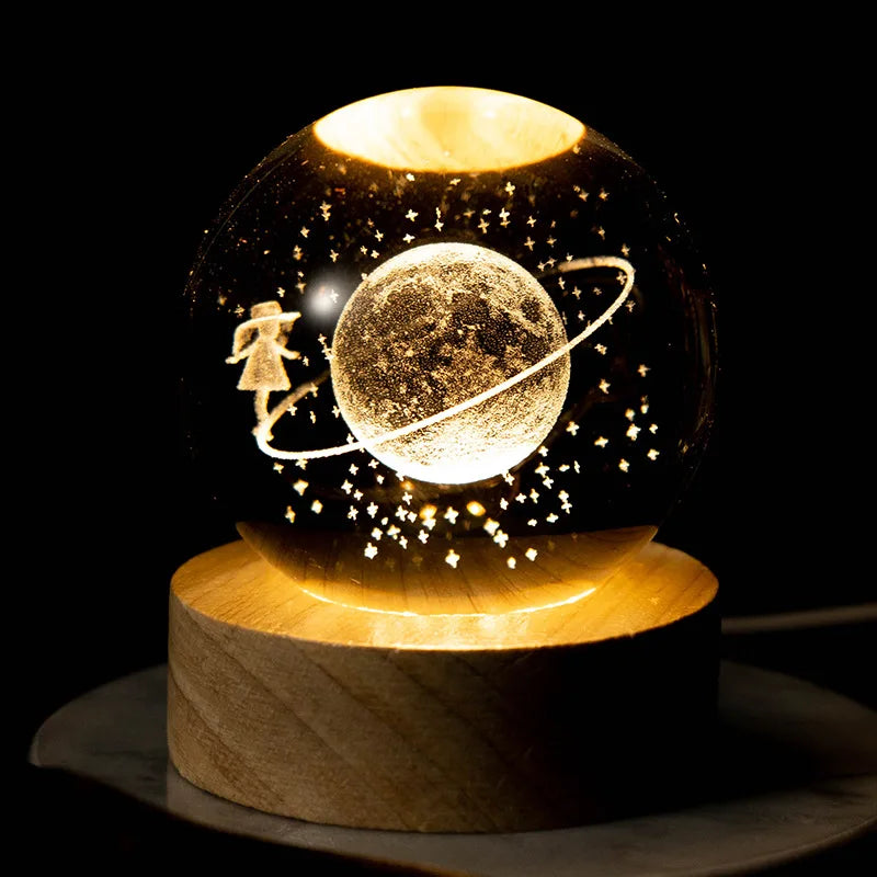 3D Crystal Ball Night Light