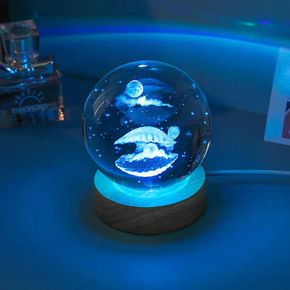 3D Crystal Ball Night Light