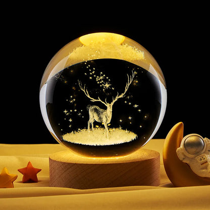 3D Crystal Ball Night Light