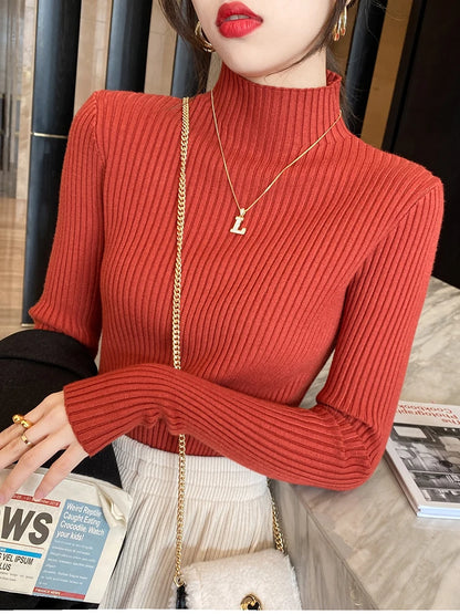 Ribbed Turtleneck Sweater