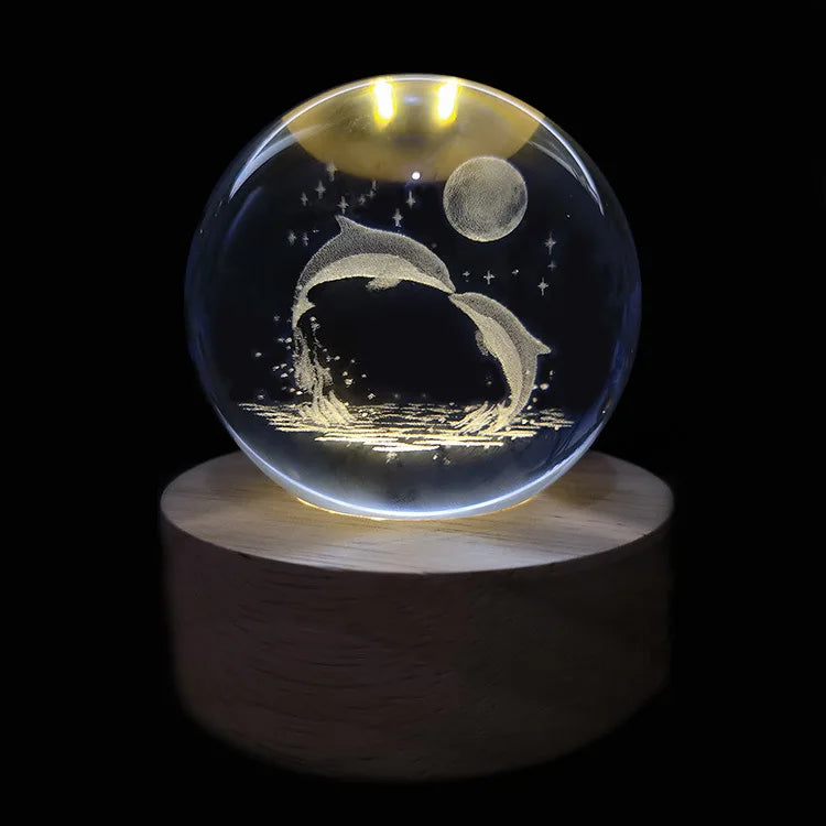 3D Crystal Ball Night Light