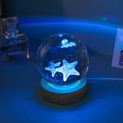3D Crystal Ball Night Light