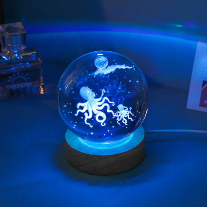 3D Crystal Ball Night Light
