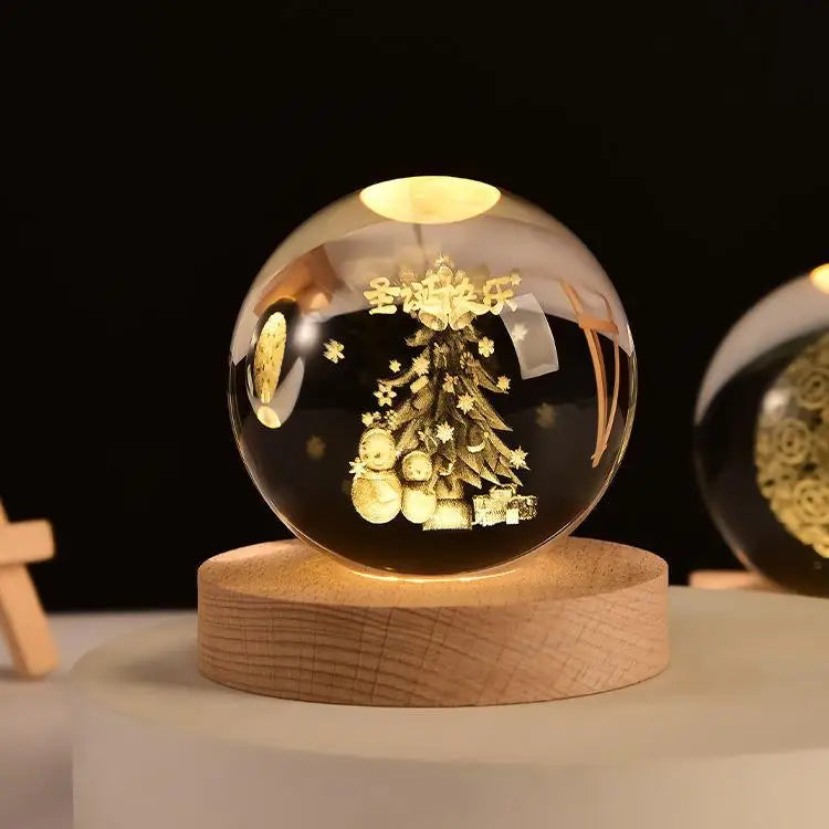 3D Crystal Ball Night Light