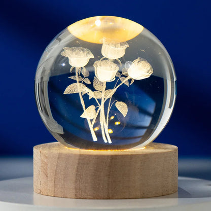 3D Crystal Ball Night Light