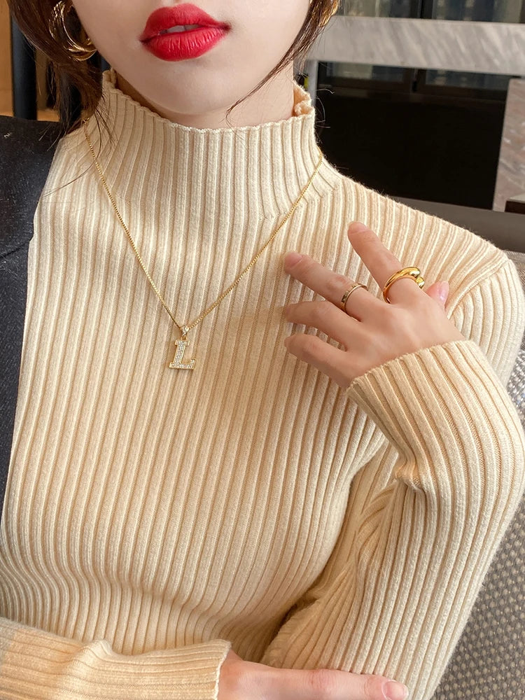 Ribbed Turtleneck Sweater