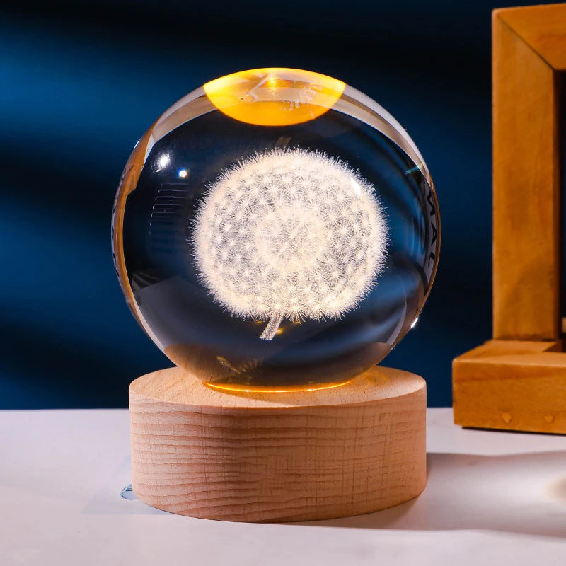 3D Crystal Ball Night Light