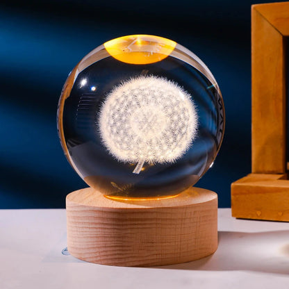 3D Crystal Ball Night Light
