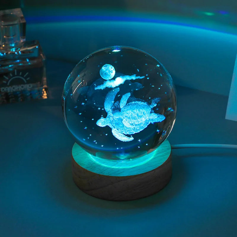 3D Crystal Ball Night Light