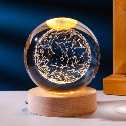 3D Crystal Ball Night Light