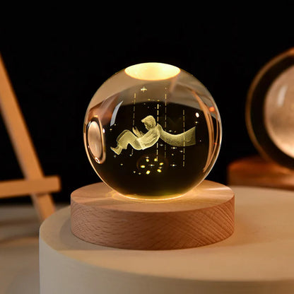 3D Crystal Ball Night Light