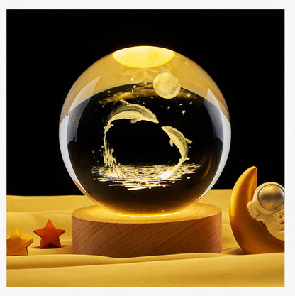 3D Crystal Ball Night Light