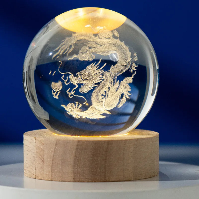 3D Crystal Ball Night Light