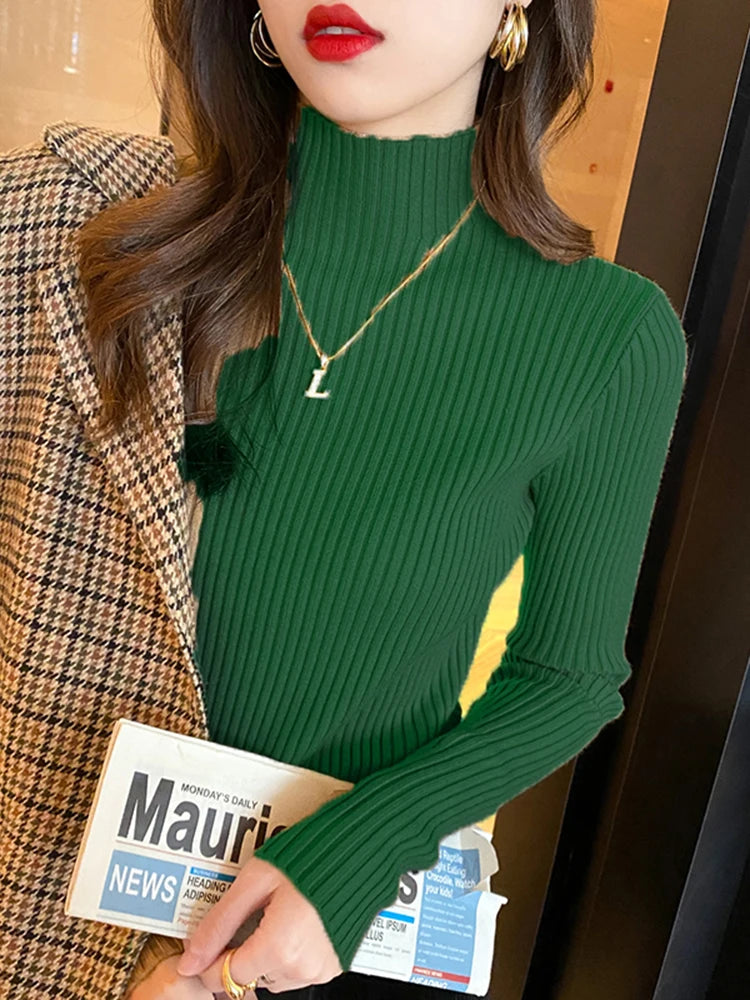 Ribbed Turtleneck Sweater
