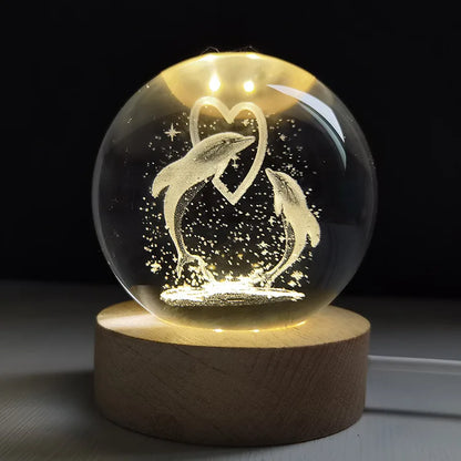 3D Crystal Ball Night Light