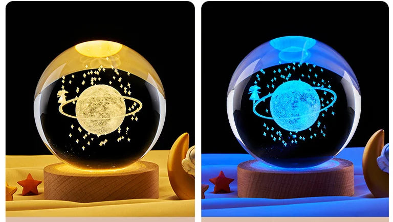 3D Crystal Ball Night Light