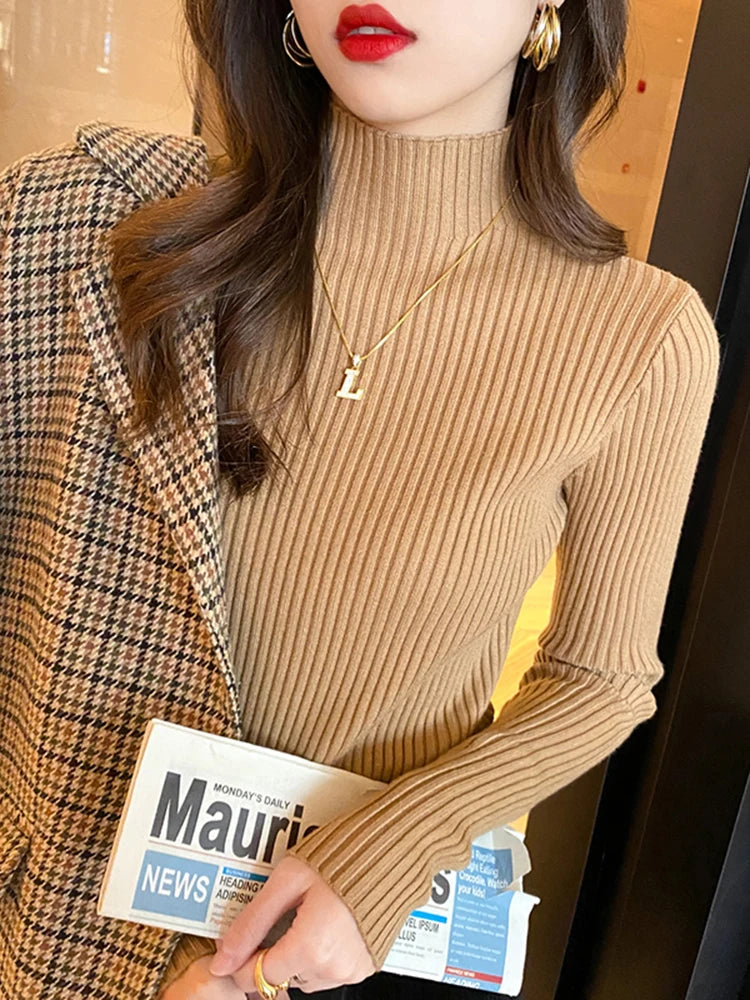 Ribbed Turtleneck Sweater