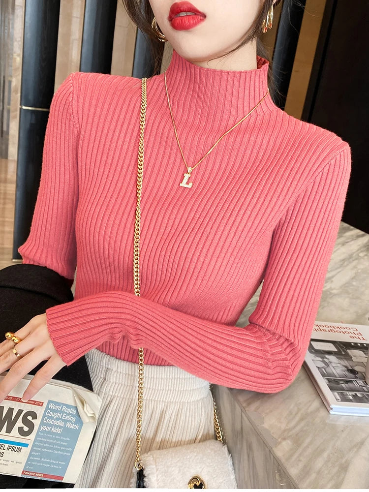 Ribbed Turtleneck Sweater